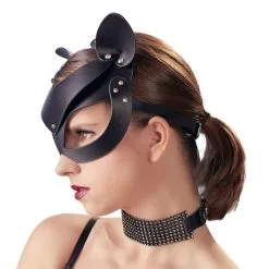 Bad Kitty Harnais De Tête Masque Animal En Simili Cuir -SexToys Soldes bad kitty head mask rhinestones 2
