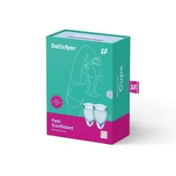 Coupes Menstruelles Satisfyer Feel Confident Bleu Clair -SexToys Soldes coupe menstruelle satisfyer feel confident bleu clair 2