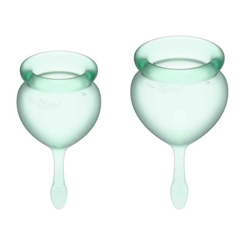 Coupes Menstruelles Satisfyer Feel Good Vert Clair 1 Coupes Menstruelles Satisfyer Feel Good Vert Clair