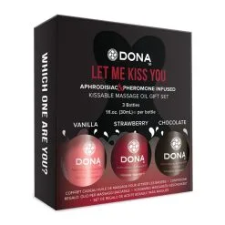 Dona By Jo Coffret 3 Huiles De Massage Embrassable Let Me Kiss You -SexToys Soldes dona by jo let me kiss you gift set 2