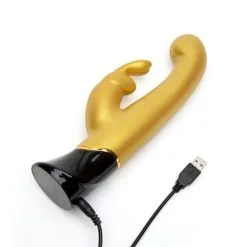 Fifty Shades Of Grey Vibromasseur Rabbit Greedy Girl Édition Spéciale Gold -SexToys Soldes fifty shades of grey greedy girl 10 anniversary gold rabbit 3