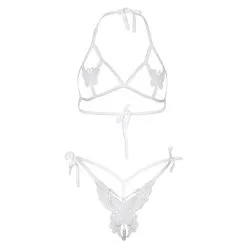 LEG AVENUE Ensemble 2 Pièces Ouvert 81655 Papillons Blancs -SexToys Soldes leg avenue ensemble 2 pieces 81655 papillons blancs 3