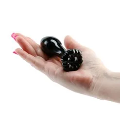 Nsnovelties Plug Anal En Verre Crystal Flower Noir -SexToys Soldes nsnovelties crystal flower plug anal en verre noir 2