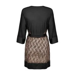 Obsessive Déshabillé Allunes Imprimé Léopard GT -SexToys Soldes obsessive allunes deshabille leopard maille noire gt 3