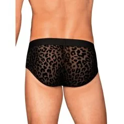 Obsessive Slip Azmeron Léopard Noir -SexToys Soldes obsessive azmeron slip leopard noir 2