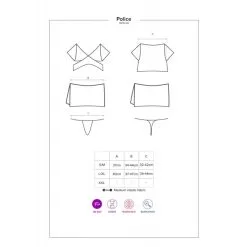 Obsessive Costume Policière 3 Pièces Noir -SexToys Soldes obsessive costume policiere 3 pieces noir 4