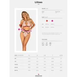 Obsessive Ensemble 2 Pièces Lilines Maille & Dentelle Rose -SexToys Soldes obsessive ensemble 2 pieces lilines rose 4