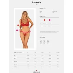 Obsessive Ensemble 2 Pièces Lonesia Dentelle Rouge -SexToys Soldes obsessive ensemble 2 pieces lonesia dentelle rouge 4