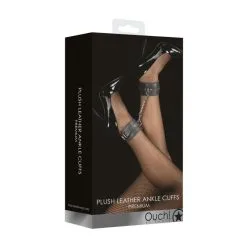 Ouch! Menottes Chevilles Plush Leather Cuffs Noires -SexToys Soldes ouch menottes chevilles plush leather cuffs noir 2