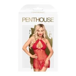 PENTHOUSE LINGERIE Nuisette Babydoll Avec Col Licou Libido Boost Rouge -SexToys Soldes penthouse lingerie nuisette babydoll libido boost rouge 2