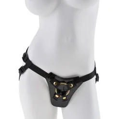 Pipedream Gode Ceinture Designer Strap-On Fetish Fantasy Gold -SexToys Soldes pipedream fetish fantasy gold designer strap on 2