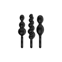 Kit 3 Satisfyer Plugs Anal Booty Call Noir -SexToys Soldes satisfyer booty call black 3
