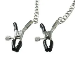 Sex & Mischief Pinces à Tétons Avec Chaîne En Métal -SexToys Soldes sex mischief chained nipple clamps 2