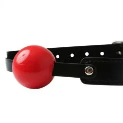 Sex & Mischief Baillon Boule Rouge Ferme -SexToys Soldes sex mischief solid red ball gag 3