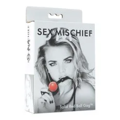 Sex & Mischief Baillon Boule Rouge Ferme -SexToys Soldes sex mischief solid red ball gag 5
